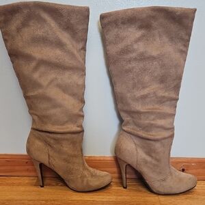 Shoe Dazzle Tan Heeled Boots